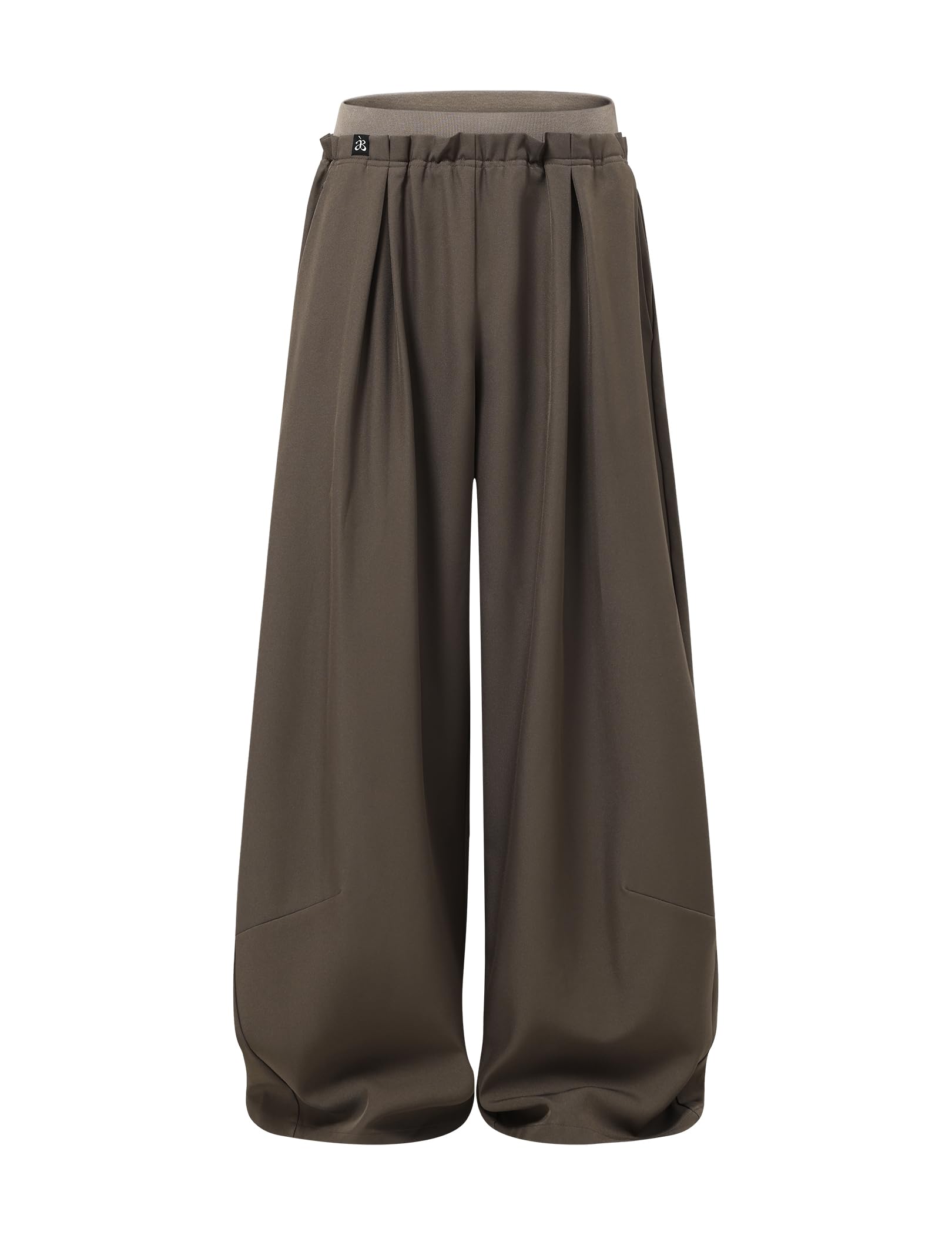 Aelfric Eden Elastic Dress Pants Double Waist Wide Leg Pleated Trousers Street Vintage Y2K Unisex Baggy Casual Suit Pants