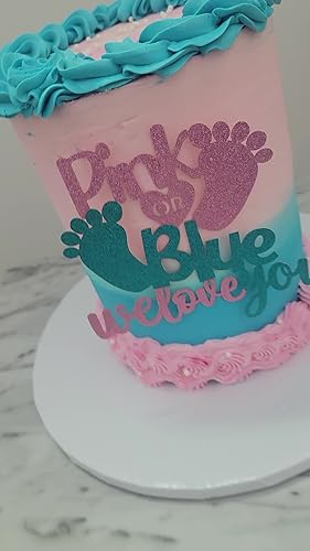 Décoration De Gâteau « We Love You » - Rose Ou Bleu