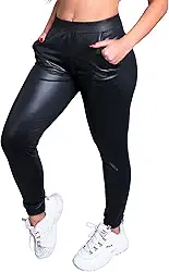 Calça Jogger MVB Modas Cirrê Feminina Cintura Alta