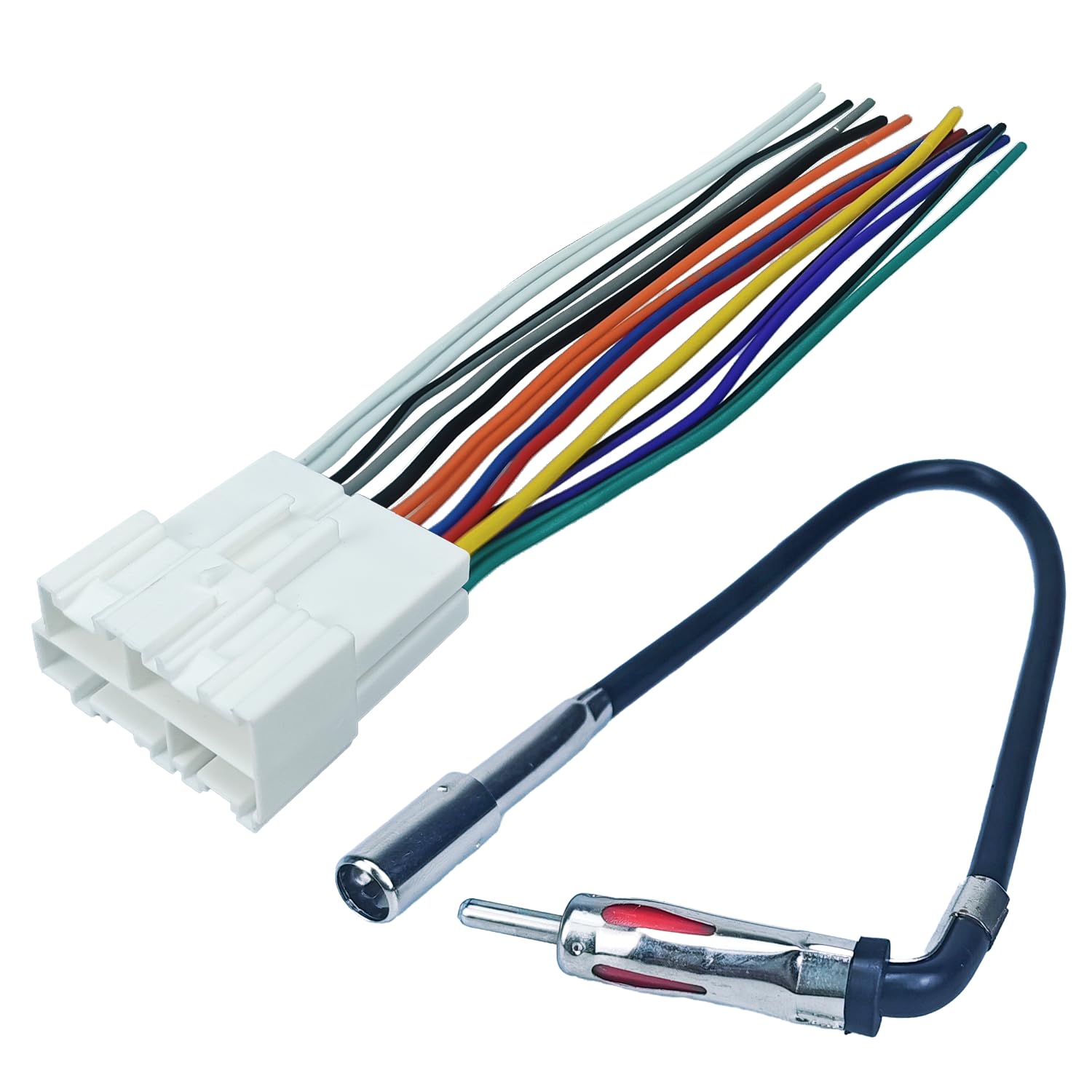 VICSPORT Radio Wiring Harness with Antenna Adapter, Compatible with Chevy GMC Buick Cadillac Aftermarket Car Stereo Installation Kit