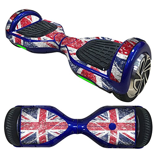 ZZM Coque Hoverboard 6.5 Silicone, Housse pour Hoverboard Protection Autocollant Silicone étui de Protection de la Peau pour 2 Roues Smart Self équilibrage Scooter Hover Board Hoverboard (Britanique)