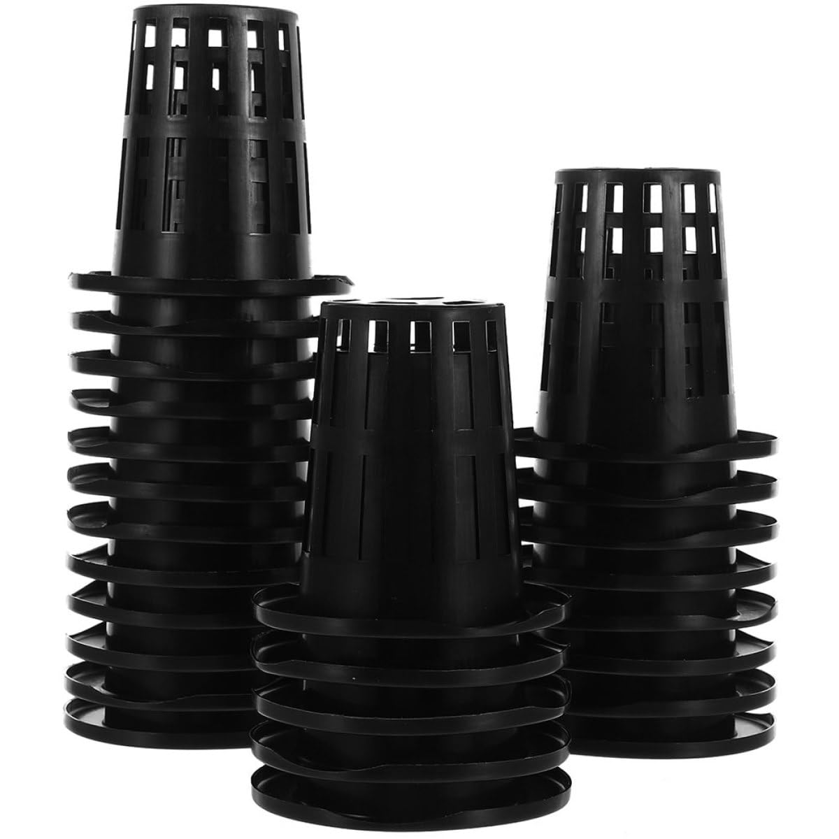Culture hydroponique paniers plastique noir pots filet réutilisables jardinage