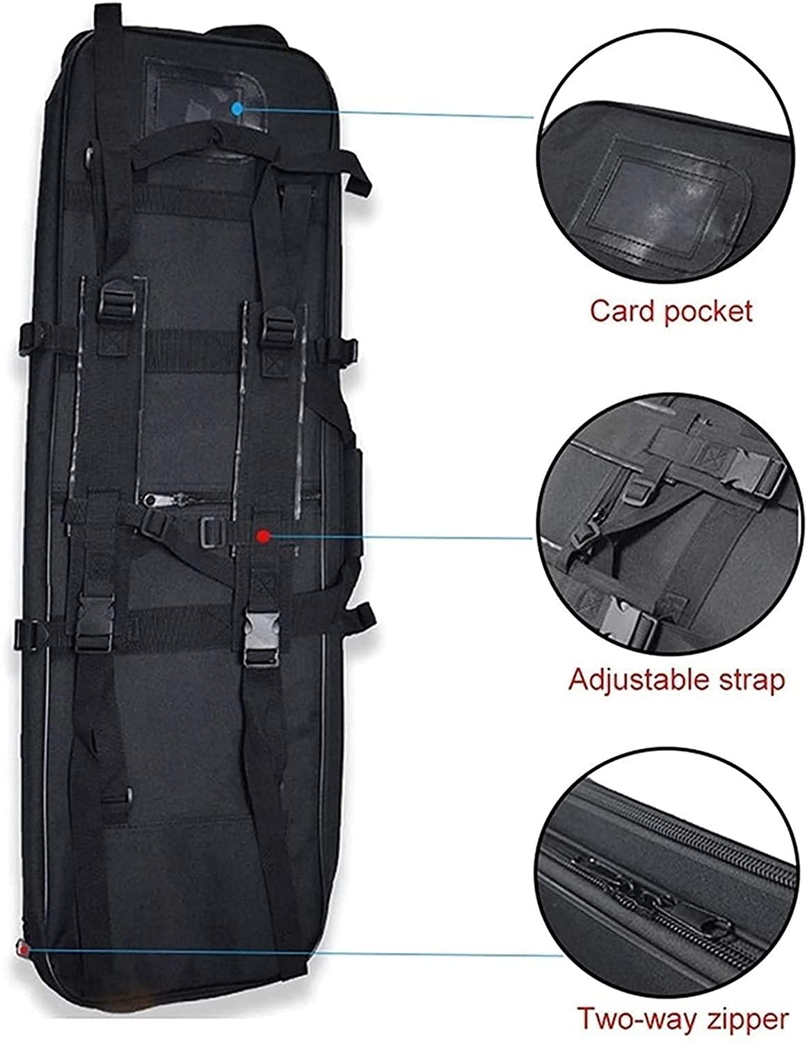 Custodia Tattica per Fucile, Fodero Porta Fucili Imbottito, Resistente e Impermeabile, Borsa per Fucile da Caccia, Softair, Tiro, Spedizione di Caccia, Supporto al Poligono, Paintball,85cm/33.5in-B
