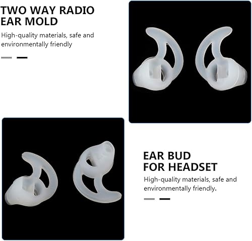 Miniatura 4 de 1 par de silicona aleta oído molde consejos para auriculares de tubo de bobina acústica