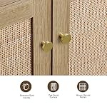 Anmytek Rattan Cabinet, 2 Door Sideboard Buffet Cabinet with Adjustable Shelf Wood Storage Cabinet for Living Room Dining Room Kitchen Hallway Entryway,H0082 Anmytek Rattan Cabinet 2 Door Sideboard Buffet Cabinet with Adjustable Shelf Wood Storage Cabinet for Living Room Dining Room Kitchen Hallway EntrywayH0082