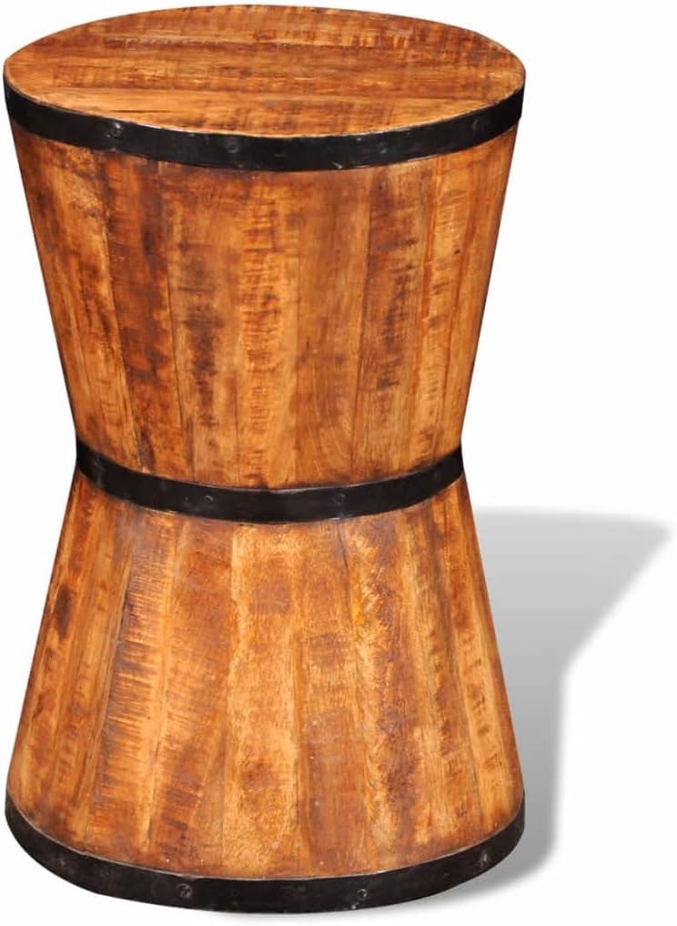 Tabouret bois en forme de sablier