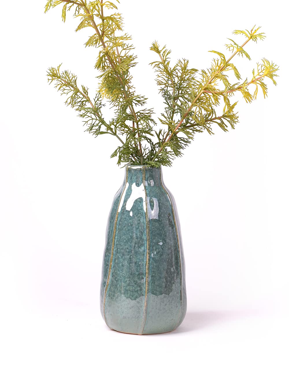 HAUCOZE Vaso Fiori Scultura Moderna Decorazione Arte Casa Statua Regalo per Famiglia Amici Amanti Ceramica 22cm