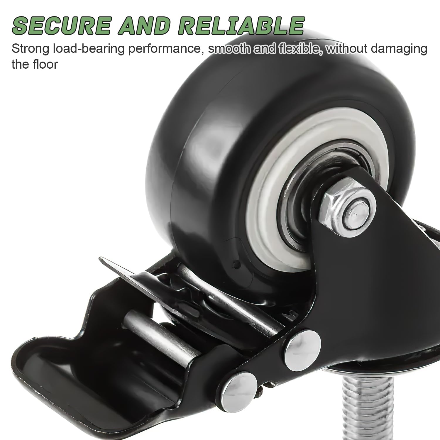 4 Piezas Patas Regulables para Muebles con Ruedas, Giratorias 360 ​​​​Grados Patas para Muebles, Patas Regulables 14,5-16 cm, Adecuadas para Mesitas de Noche, Zapateros, Mesas de Café, Etc (negro)