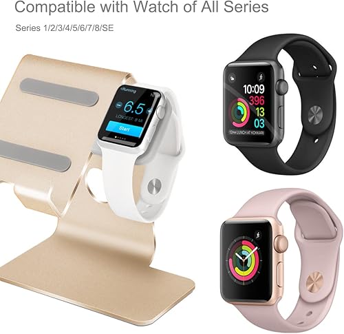 Miniatura 6 de Tranesca Soporte de carga 2 en 1 compatible con Apple Watch Series Ultra2Ultra987654321SE (1.496 in1.575 in1.614 in1.654 in1.732 in1.772 in1.929 in)