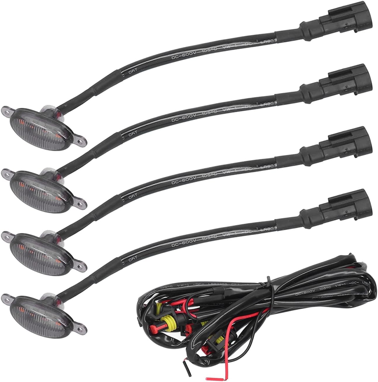 Universal LED Front Grille Lights Amber Lighting for Auto Grid Decorative LED for Car Pickup Truck SUV Off‑Road