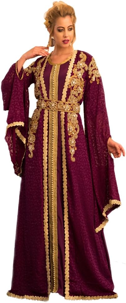 PalasFashionKolkozy Fashion Women's Jacket Size Style Size Moroccan Wedding Caftan Size 5X Purple
