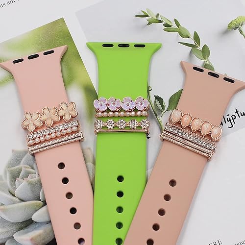 Miniatura 5 de 1 juego de abalorios de reloj para Apple Watch Series 9 8 SE 7 6 5 4 3 2 1 Correa de reloj Anillo decorativo