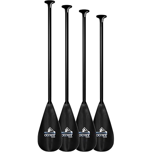 ACCENT PADDLES Beat Aluminum Canoe Paddle 50in/127cm, 52in/132cm, 54in/137cm, 56in/142cm 8-Degree Bent Fiberglass Reinforced Nylon Blade Ergo Grip Handle Fixed Length Paddle