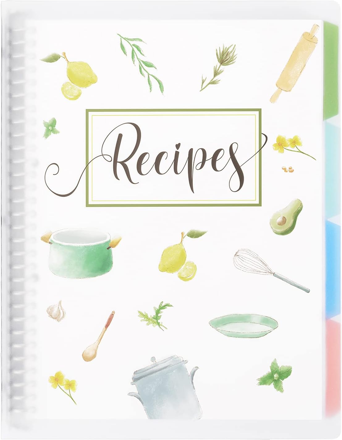 Recipe Book to Write in Your Own Recipes, 8.5" x 11" Personal Blank Recipe Notebook, Removable Hardcover Recipe Journal Book Binder with 8 Dividers and 24 Tabs, Hold up to 240 Recipes