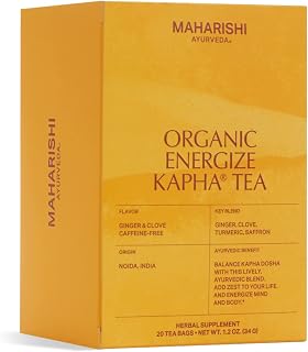Maharishi Ayurveda - Organic Kapha Stimulating Spicy Herbal Tea | 100% Organic Caffeine Free Tea For Digestive & Metabolism Support | 20 Herbal Tea Bags (1.2 oz - 34g)
