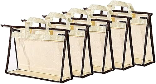 Miniatura 7 de fazhongfa Organizador de almacenamiento de 5 piezas para colgar bolsos, no tejido, transparente, a prueba de polvo, para el hogar, cartera, bolsa de