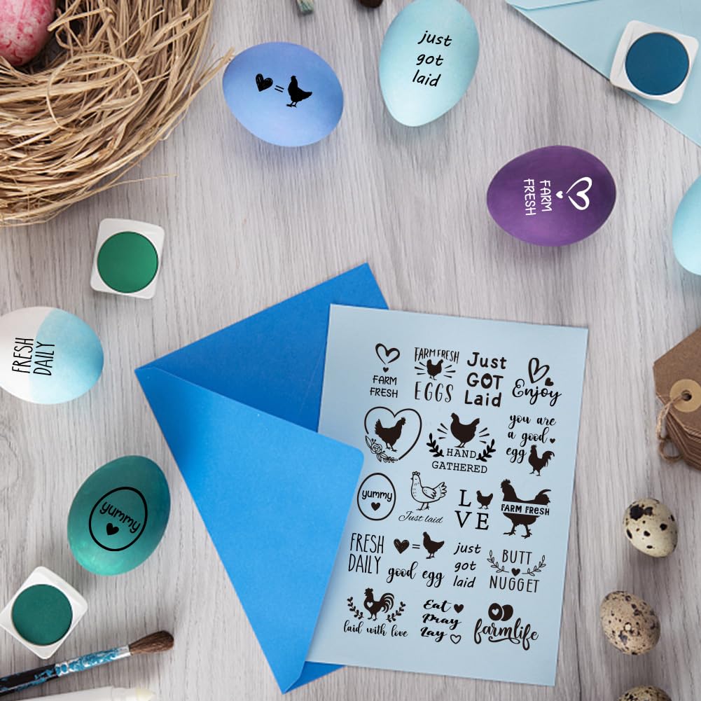 CHGCRAFT Grappige Dier Clear Stempels Koe Transparante Stempels Kip Siliconen Clear Stempel Seals voor Kaarden Maken DIY Scrapbooking Fotoalbum Decoratie, 4,3x6,3 inch