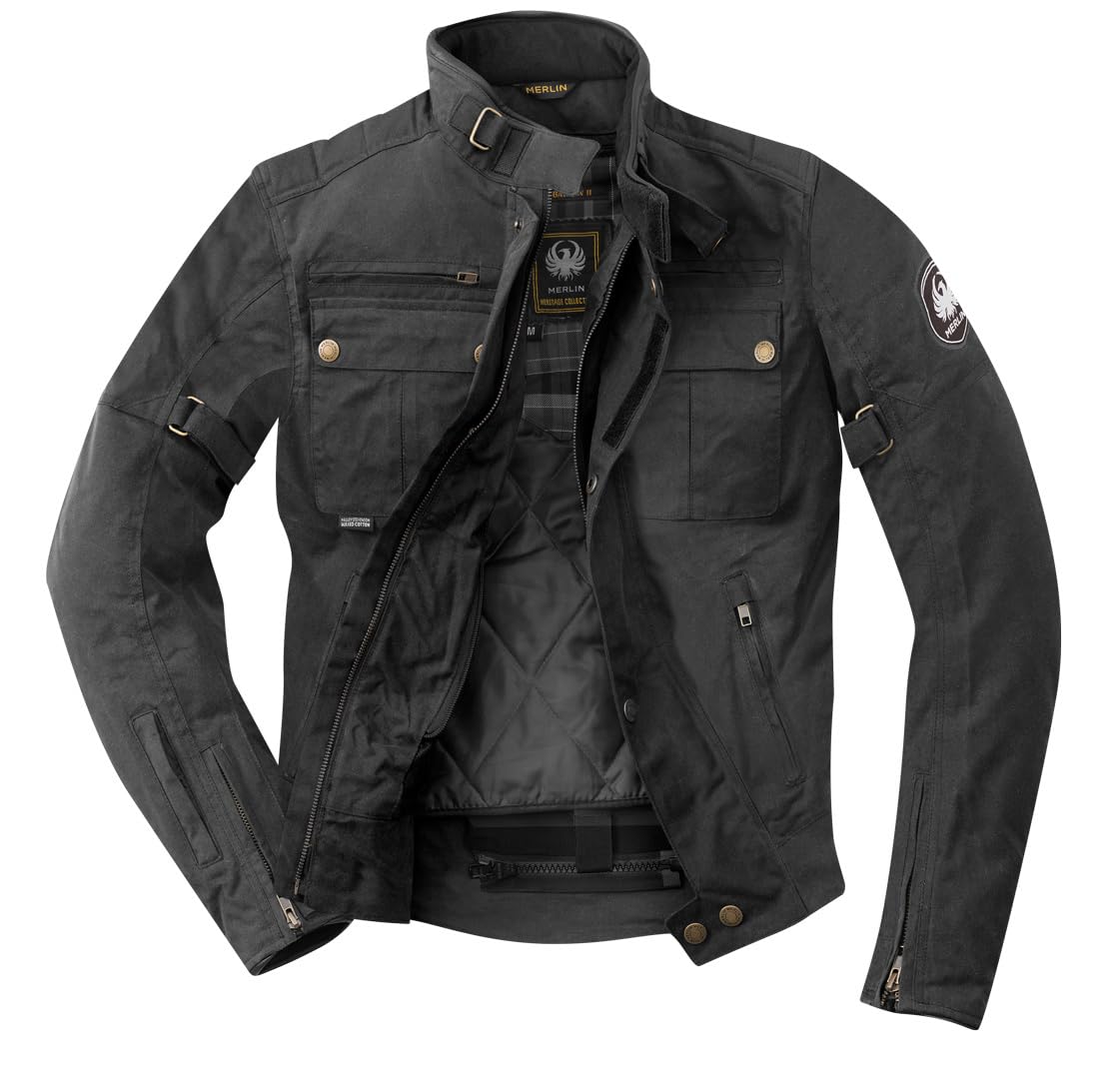 Merlin Barton II Veste ciré de moto, schwarz, L
