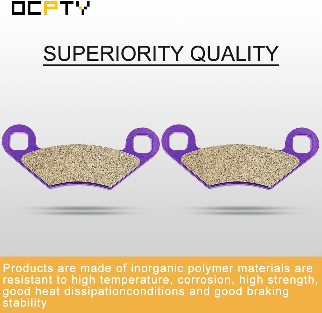 OCPTY FA159 FA270 Front and Rear Carbon Fiber Brake Pads Fit for 2000-2001 for Polaris Magnum 325 4x4, 2000, 2002 for Polaris Scrambler 400 2x4, 1998-2004 for Polaris Scrambler 500 4X4