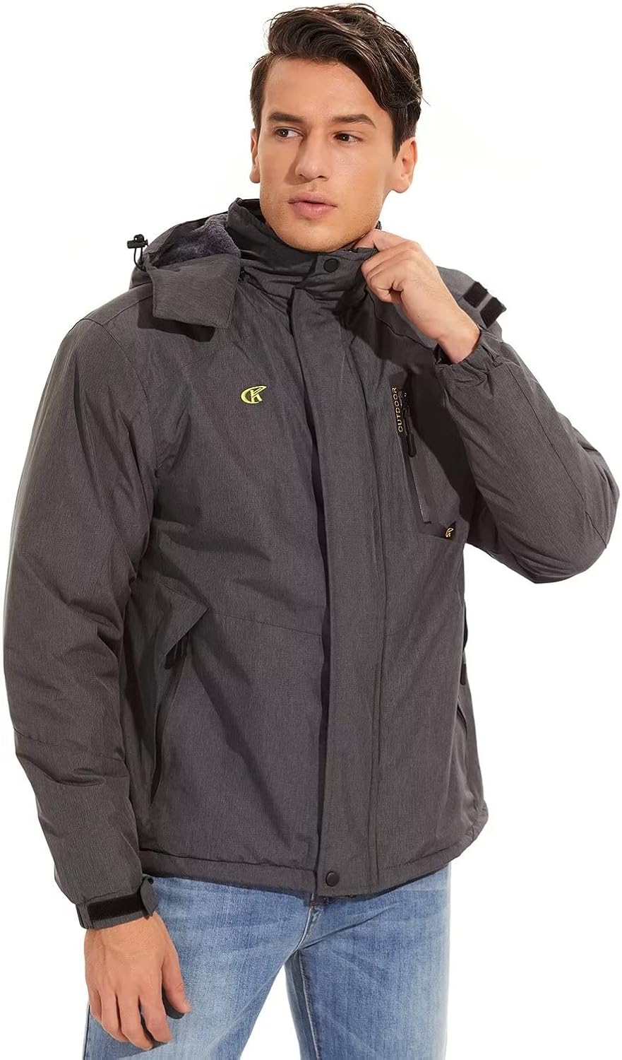 Miniatura 5 de QPNGRP Mens Waterproof Ski Snowboard Jacket Windproof Winter Snow Coat