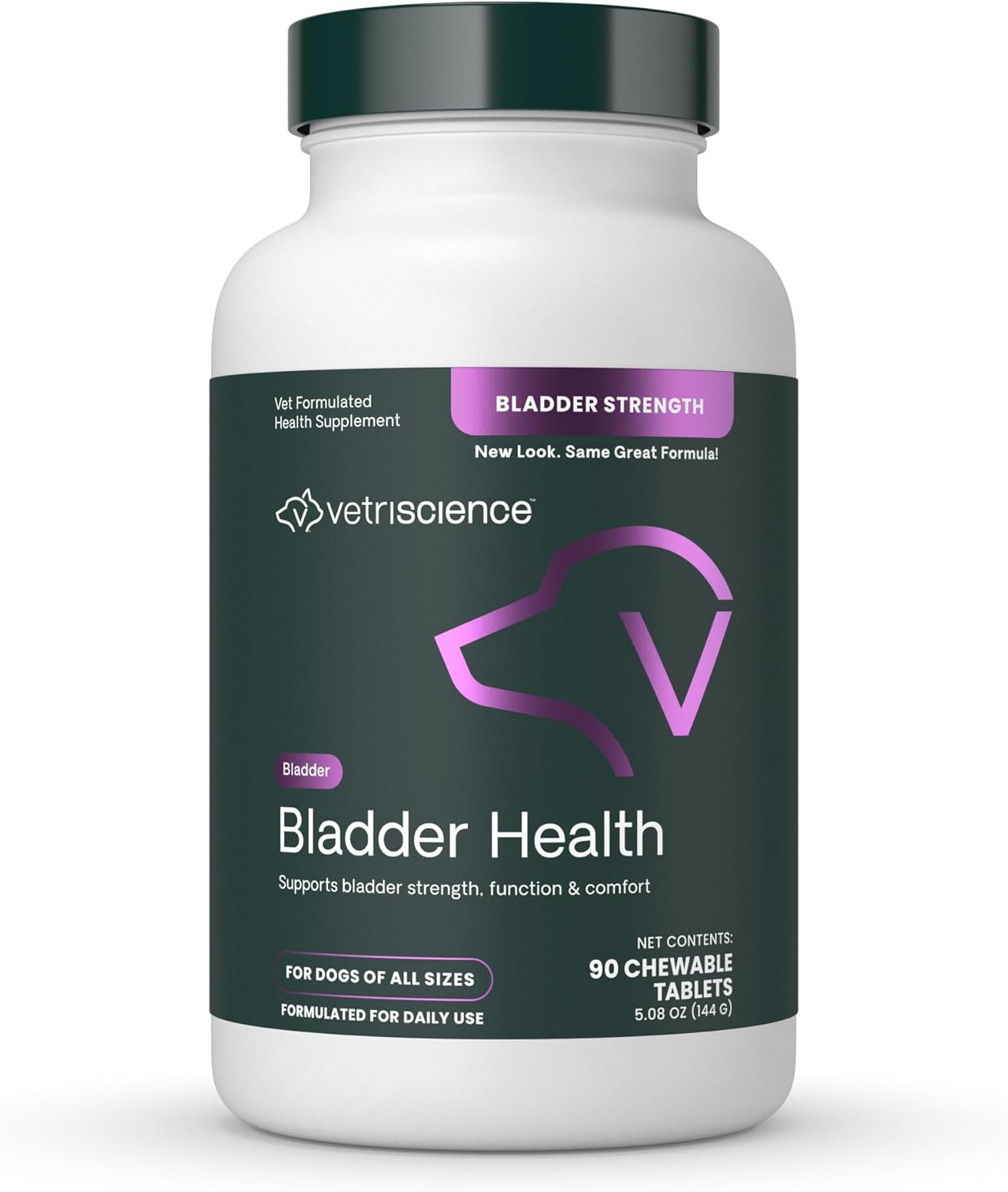 VetriScience Bladder Health Soft Chews for Dogs Bladder Control Supplement & Urinary Support - Incontinence Support Formula with Soy Protein & Red Clover, Chicken Flavor, 60 Count