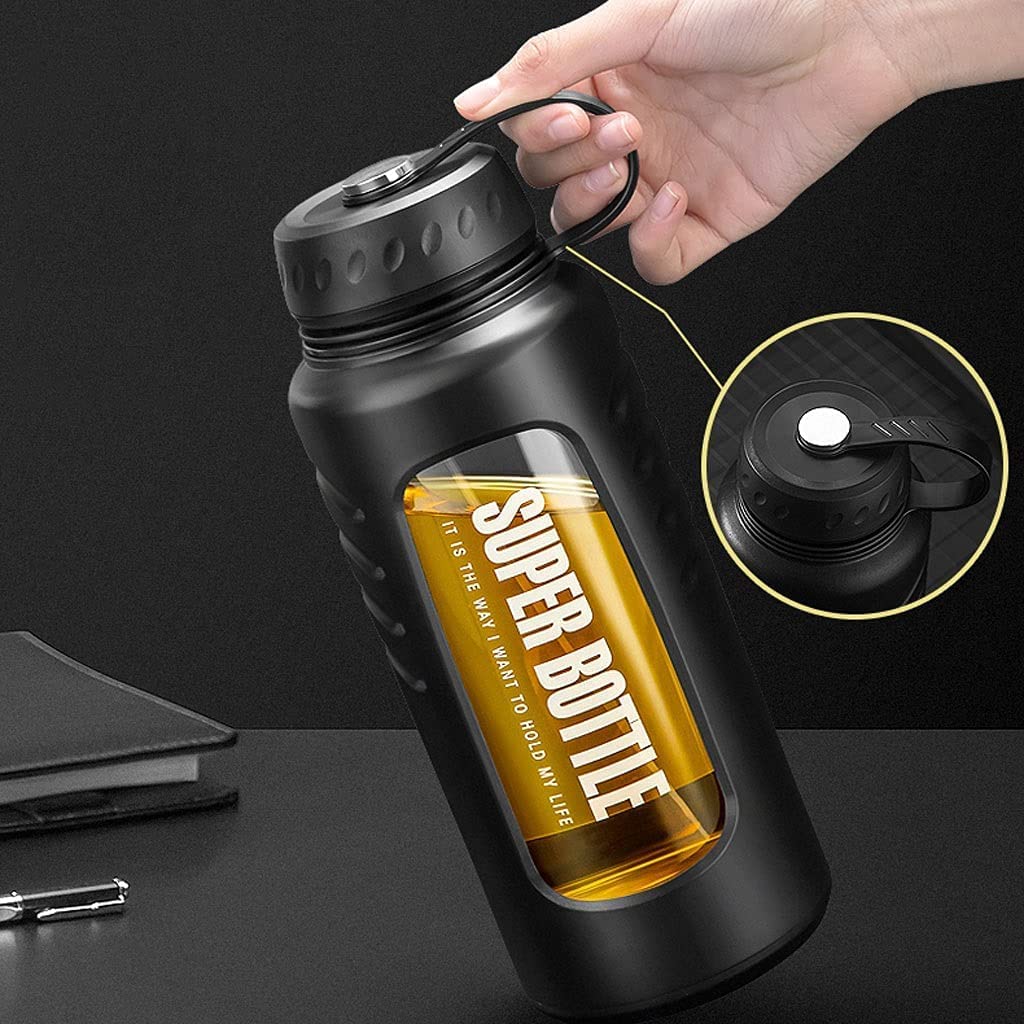 Gourde Sport Gourdes d'eau Gourde Bouteille D'eau De Grande Capacité Pour Hommes/femmes, Bouteilles Anti-chute Avec Filtre En Acier Inoxydable Bouteilles D'eau De Sport Bouteille d'eau ( Color : C-bla