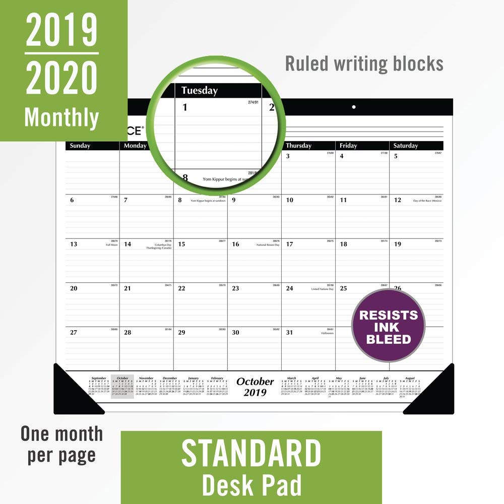AT-A-GLANCE 2019-2020 Academic Year Desk Pad (11SK241600)