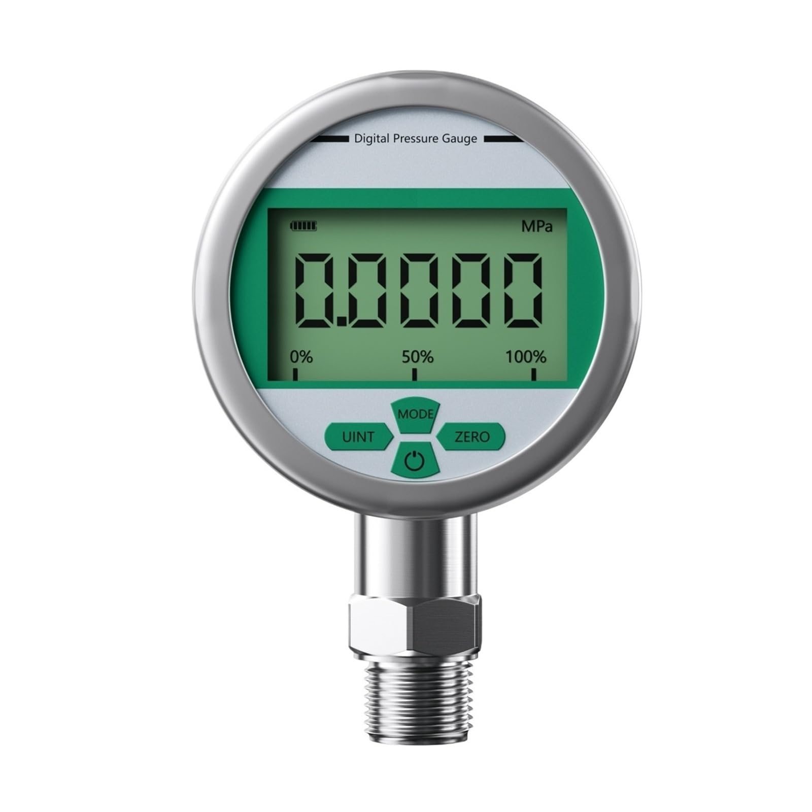 Digital Pressure Gauge 400bar 600bar Air Liquid Fuel Oil Water Digital Pressure Manometer Pressure Gauge(0.2G 80mm M20-1.5,0-4bar)