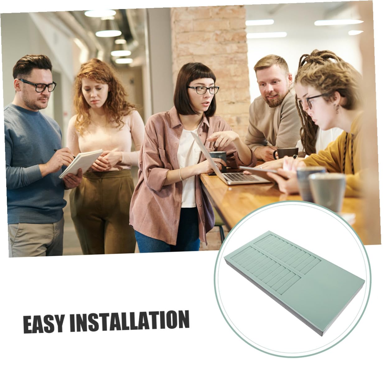 LALAFINA 2 Piezas Portatarjetas para Máquina de Asistencia, Tarjetero de Plástico de 24 Ranuras, Diseño de Pared, Instalación Fácil, Alta Capacidad, para Oficinas y Distintos Entornos