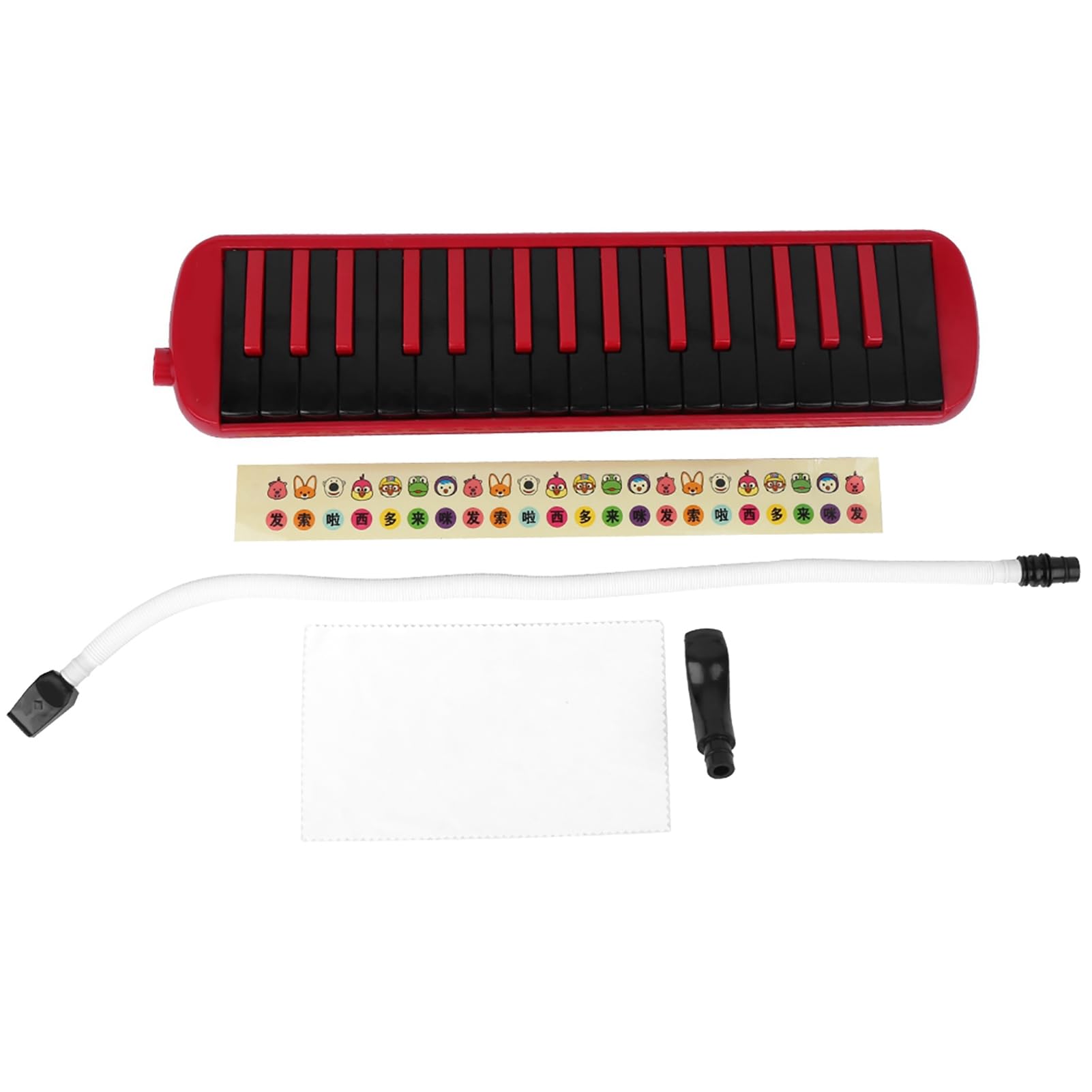 Melodica 32 tasti blu strumento musicale a fiato adatto alla pratica (Rossa)