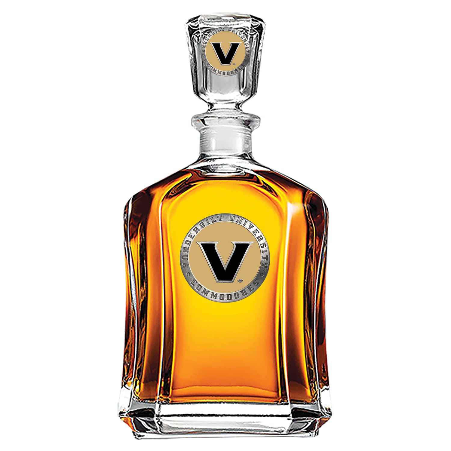 Heritage Pewter Vanderbilt Capitol Decanter | 24 OZ Liquor Pourer | Expertly Crafted Pewter Glass