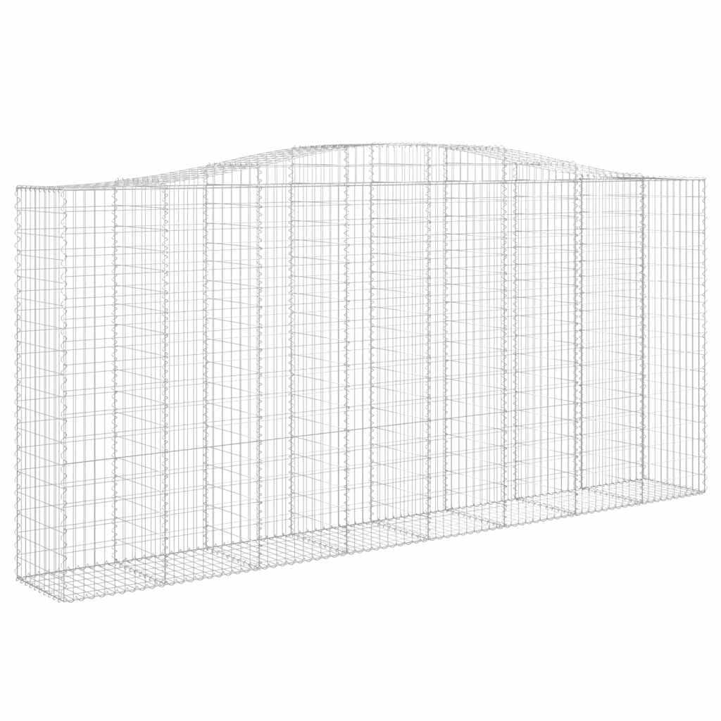 Gavilón con arco alto 400x50x200 cm de hierro galvanizado para jardín