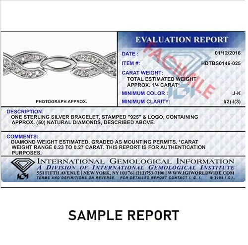 Igi Certified 1/4Ct Infinity Diamond Tennis Bracelet In Sterling Silver| 7 Inch Diamond Bracelet For Women #TOP1