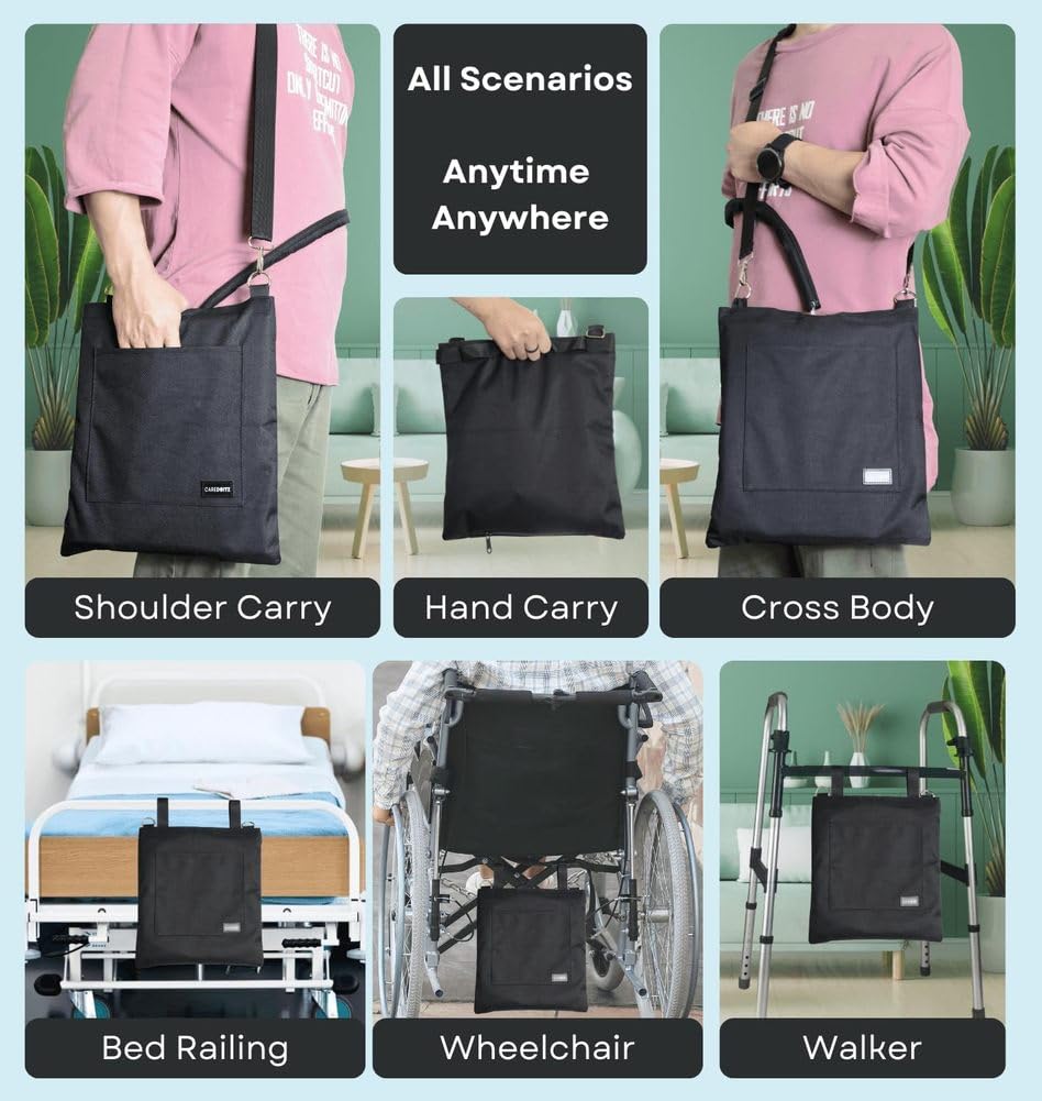 Soporte para Bolsa de catéter, Soporte para Bolsa de Drenaje de orina, con Cubierta para Tubo de Drenaje y Correa Ajustable, Fundas para Bolsa de catéter Foley, para privacidad