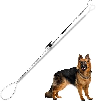 45"-59" Animal Control Pole Dog Catch Rod Noose Holder Tool for Medium Large Wildlife Handling Dogs Feral Cat Raccoons Hog Pig Fox Coyote Bulldog Wolf Goat