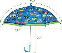Vista 53 de Stephen Joseph, Paraguas para niños pequeños con cierre sin pellizcos y diseño colorido