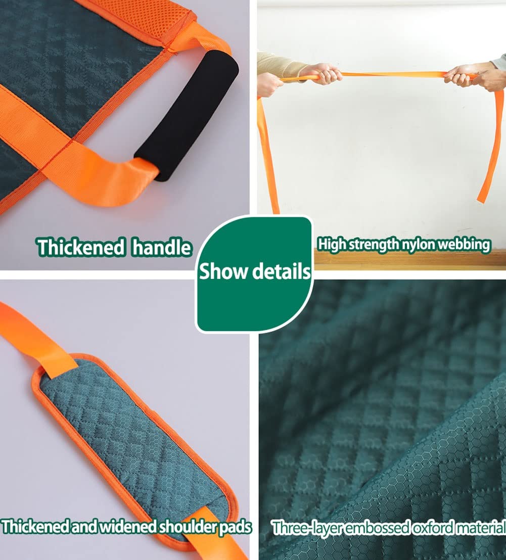 Transfergurt Gleittuch Pflege mit Griffen, Transferhilfe Positionierhilfe Gleittuch für Betttranfer für Bettlägrige Senioren ältere Menschen und Patient, 120x70cm