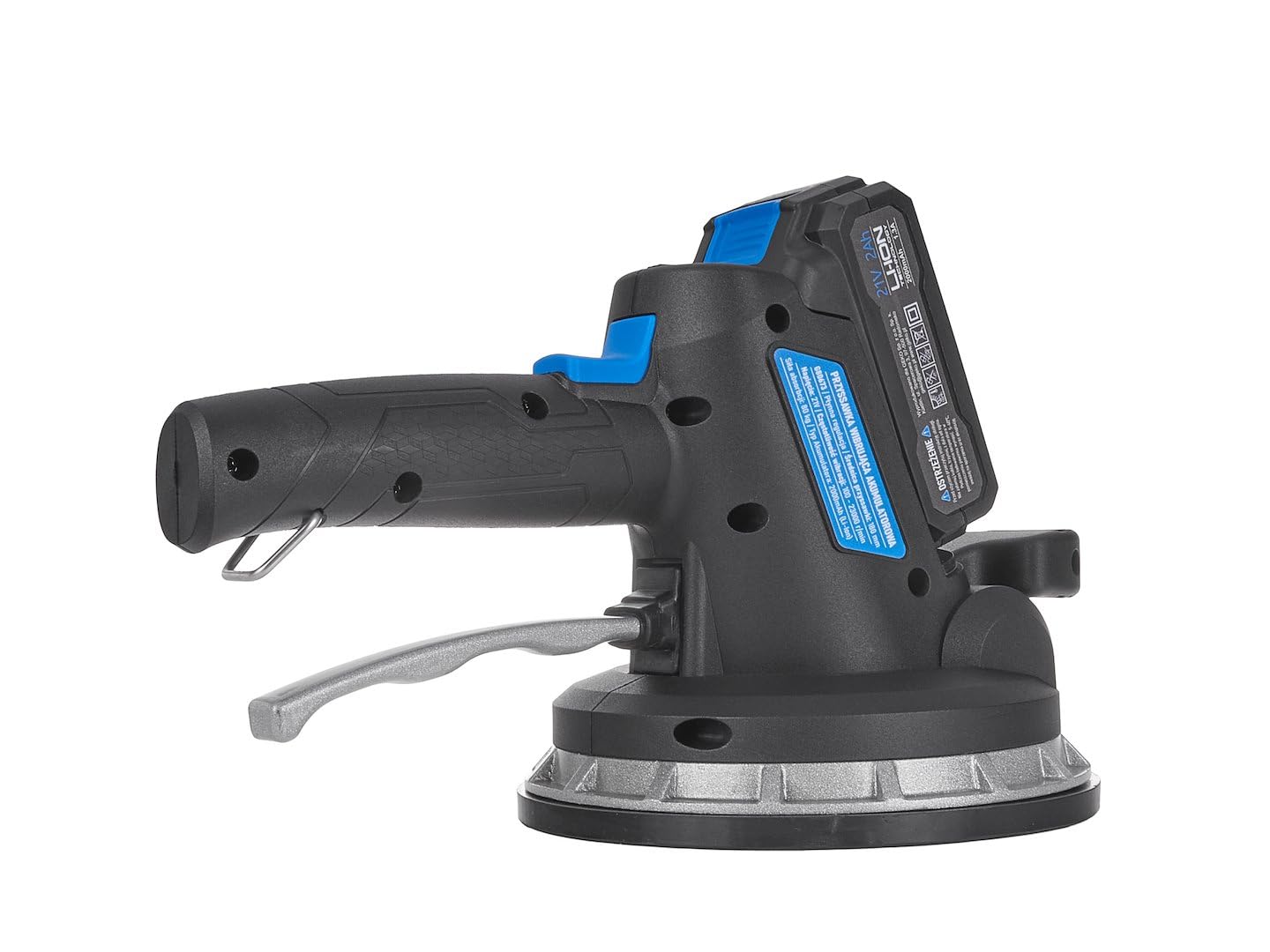 BSD Ventosa Vibrante Professionale Ricaricabile per Posa Piastrelle - Set Completo con 2 Batterie da 21V e Caricatore, Regolazione Vibrazioni e Capacità di Sollevamento 80 kg