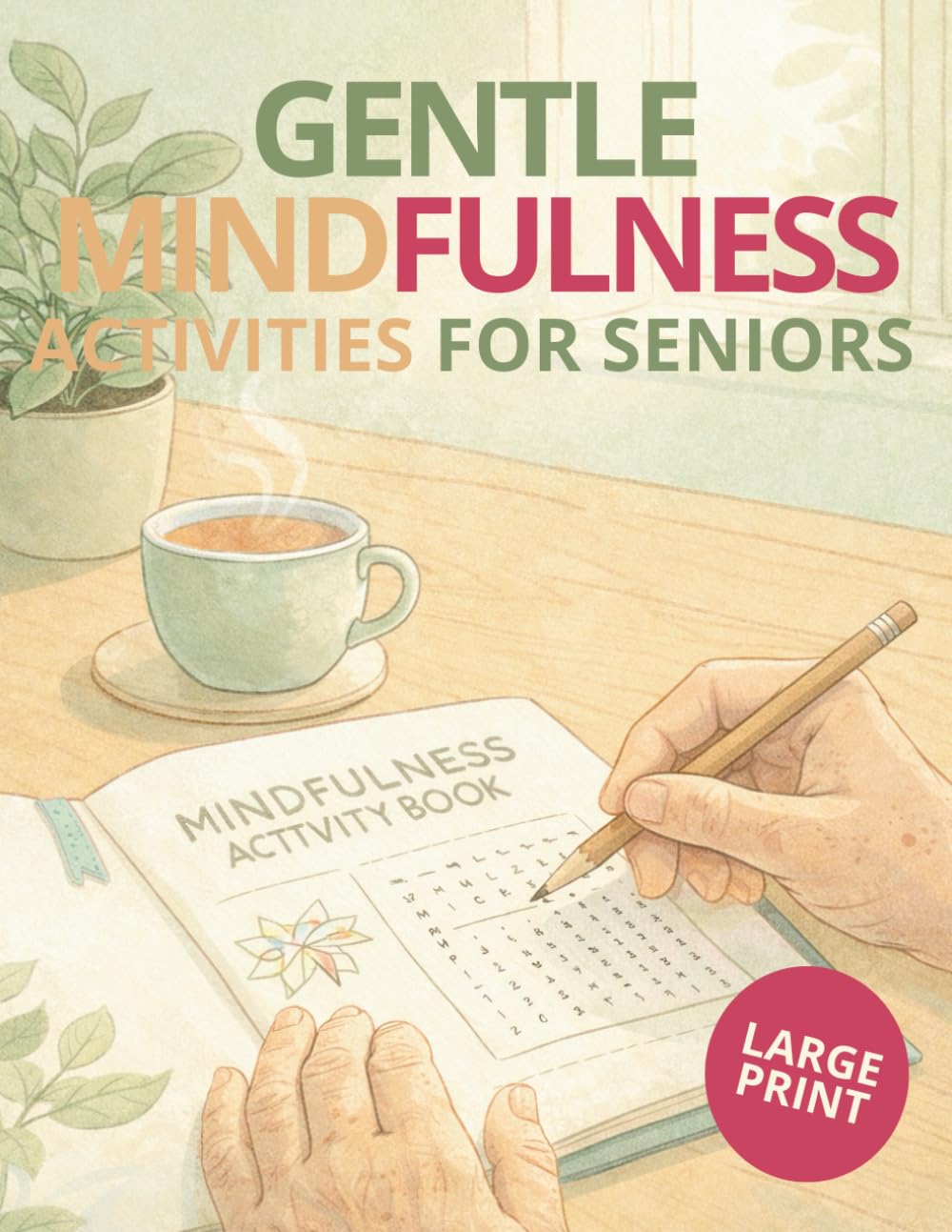 Mindfulness activity book for seniors: Large Print Games, Creative Activities, and Fun Brain Challenges for Adults [The Smart Senior Adult's Gift]