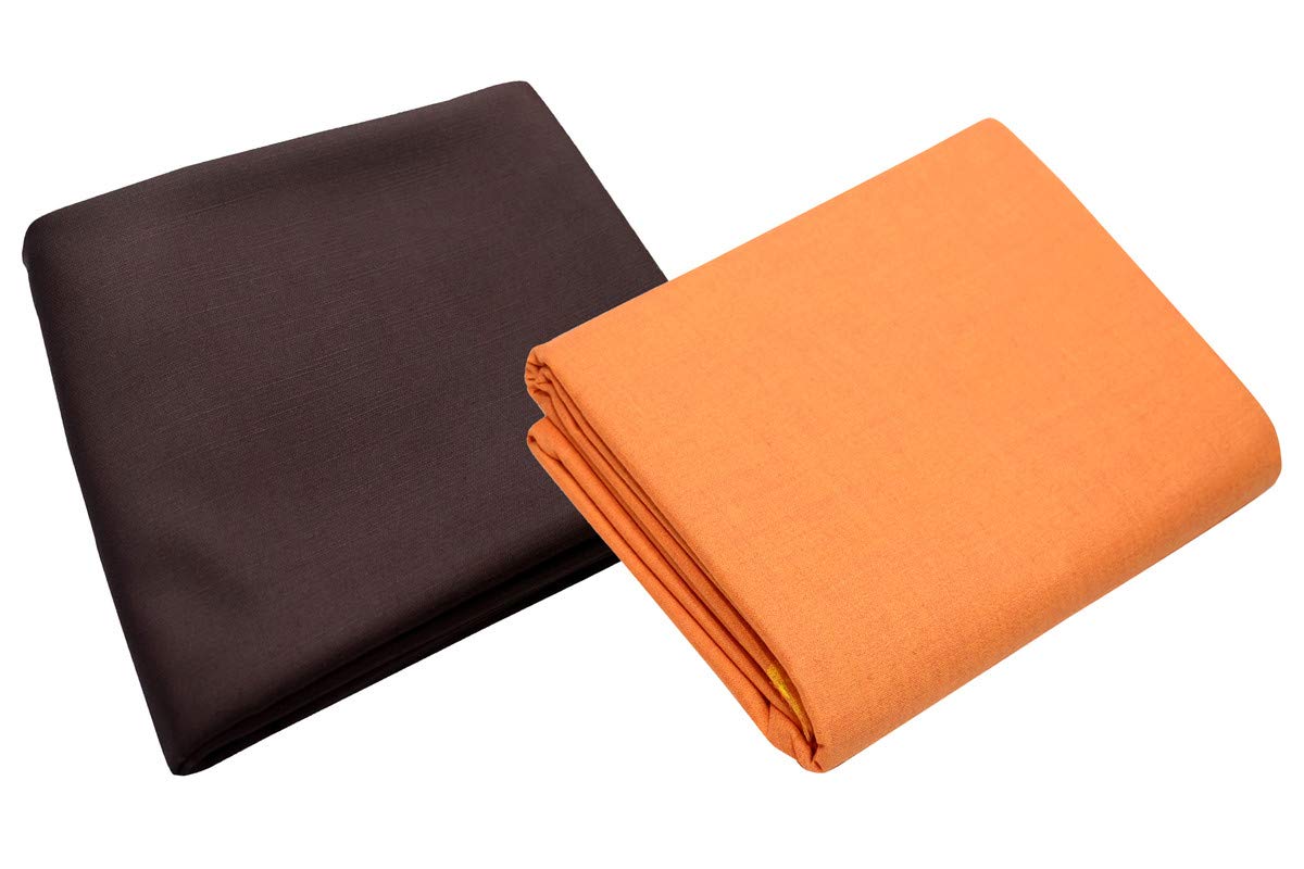 KUNDAN SULZ GWALIOR Men's Poly-Cotton Unstitched Shirt & Trouser Fabric Combo Set (Multicolor; 1.30 & 2.25 Meters) 1