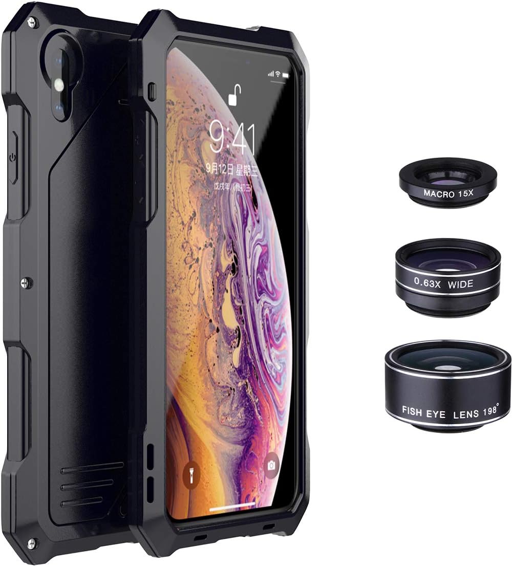 Aluminium Metal Case for Apple Iphone XS MAX (Black, 6.5 in)