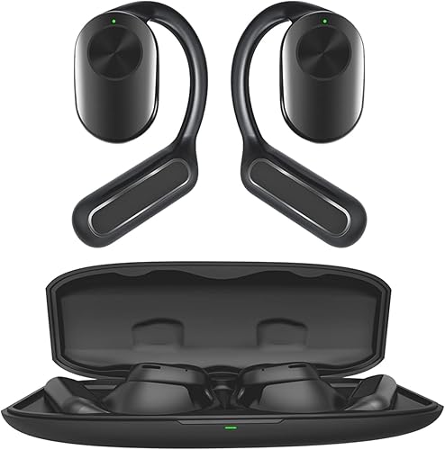 Auriculares de conducción ósea de oído abierto, juego de cabeza inalámbrico Bluetooth sobre auriculares abiertos con ganchos para los oídos, gancho disponible en Yaxa Peru