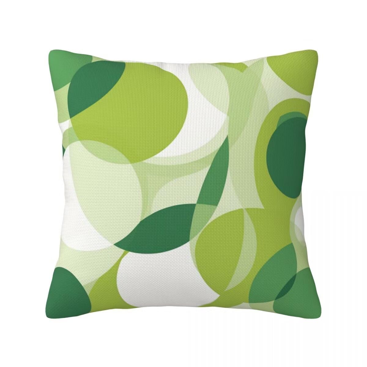 Funda Cojin 65x65 cm Juego de 2 Fundas de Cojines Verde Funda de Almohada de Lino, Fundas de Cojín Geométrico Cojines para Exterior, Funda Cojines Decorativos para Sofá Coche Cama Estar Jardin -LY417