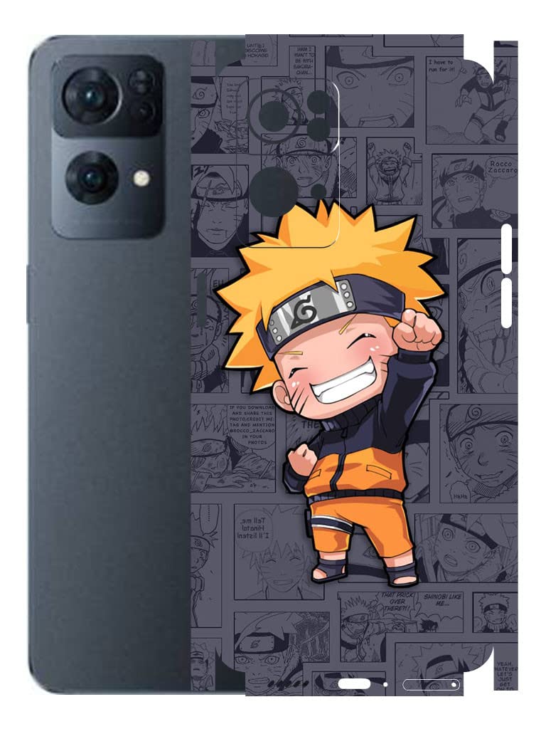 AtOdds - Oppo Reno 7 Pro (5G) Mobile Back Skin Rear Screen Guard Protector Film Wrap (Coverage - Back+Camera+Sides) (Naruto) (B0BNNJGF7N) Amazon Price History, Amazon Price Tracker