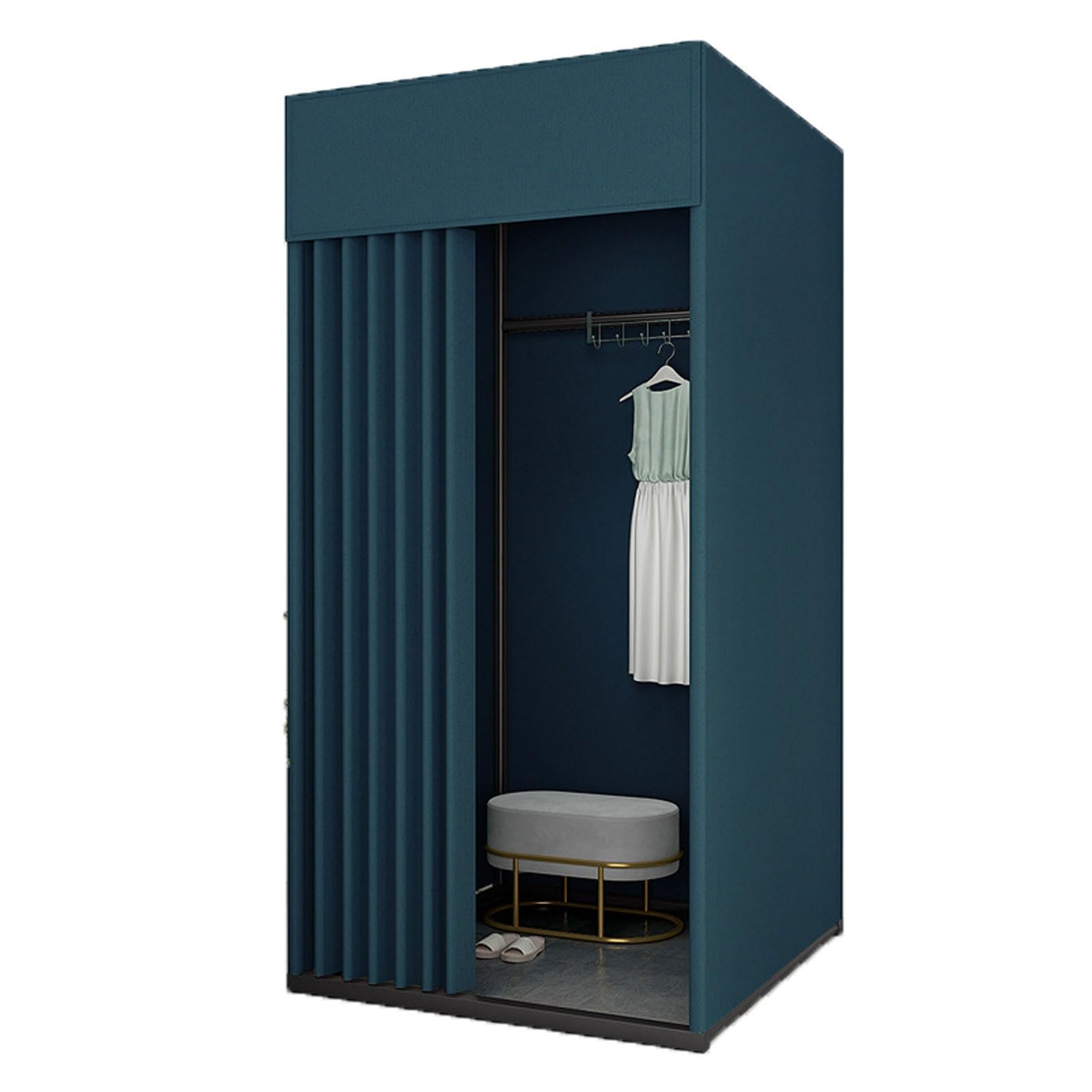 Cabine d'essayage temporaire pliable et opaque pour le shopping