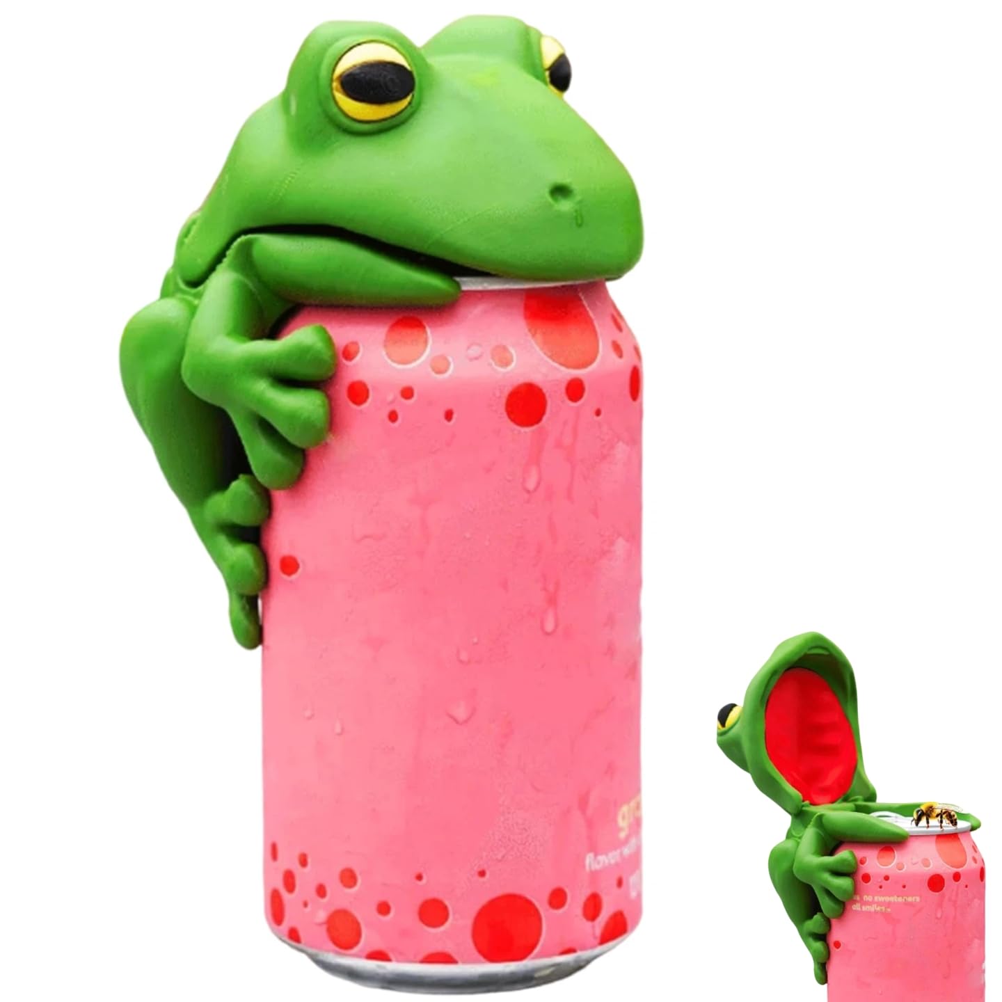 Portable Frog-Shaped Sodas Can Lid Cover for Canned Beverages Beer Juices