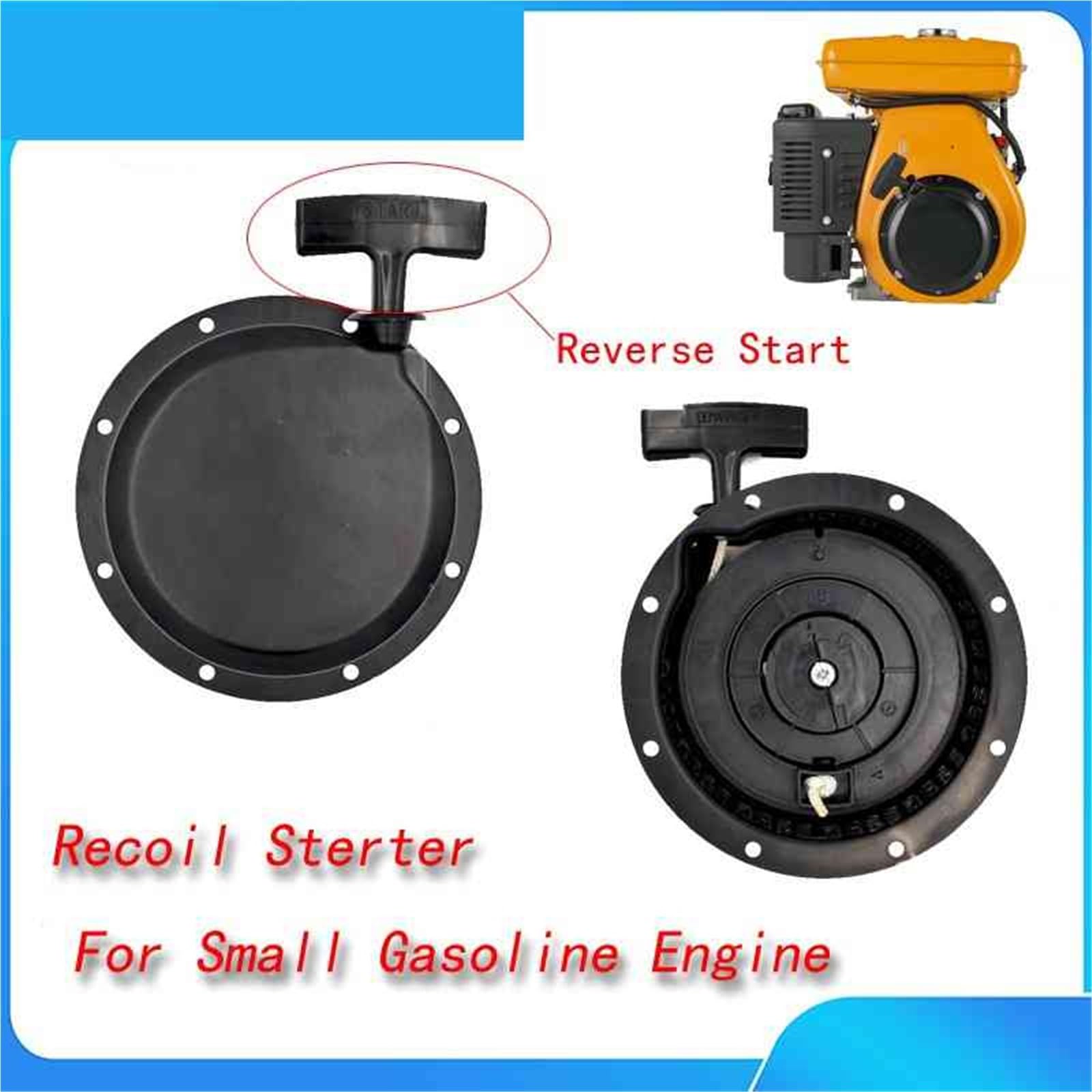 Démarreur à Rappel, Convient for Les débroussailleuses Essence Robin Subaru, EY28, EY28B, EY28C et EY28D de 7,5 CV avec Pompe Eau Ensemble de démarrage à Tirette pour Tondeuse à GA