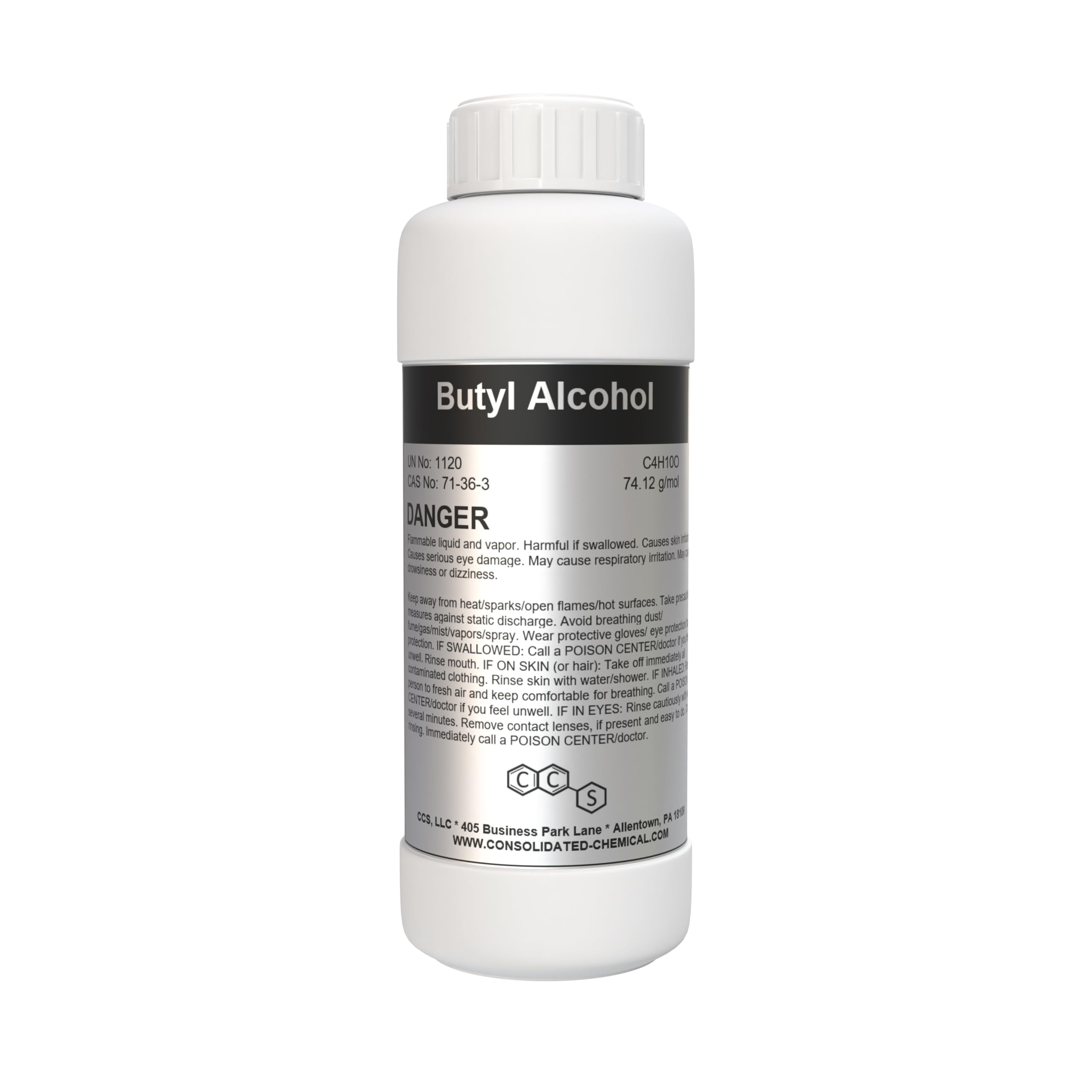 Butyl Alcohol (Butanol) High Purity - 500mL (16 Fl Oz)