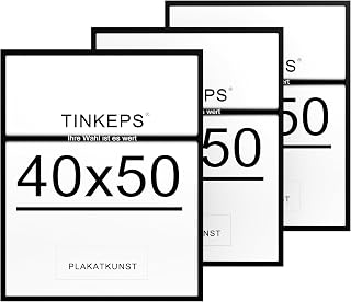 Bilderrahmen 40x50 cm Schwarz 3er Pack, MDF