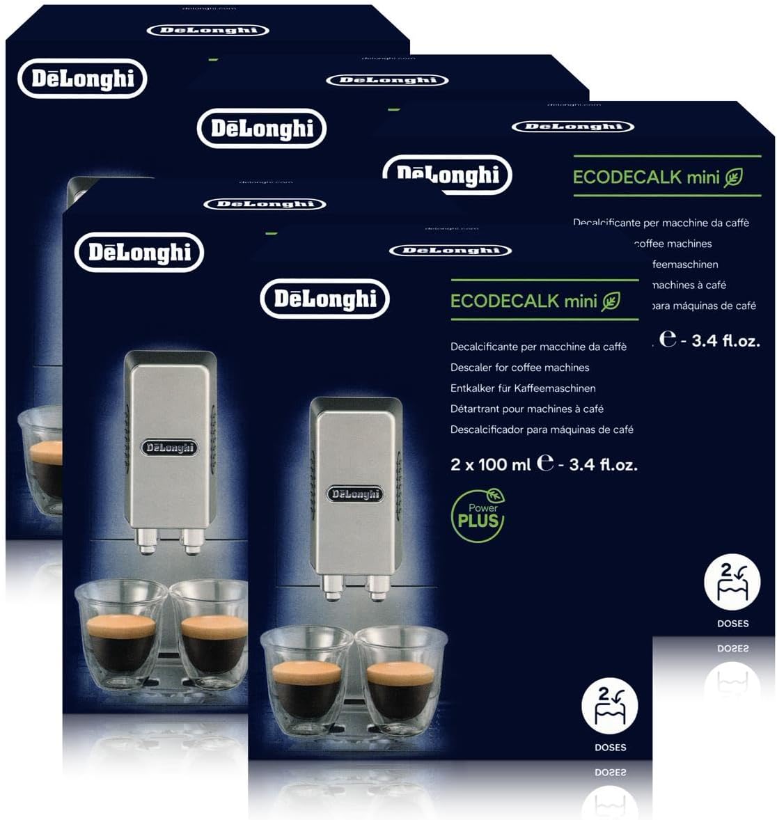 DeLonghi decalcifier EcoDecalk, mini value pack,10x 100 ml, suitable for fully automated coffee machines, no: 5513292821 Nokalk.